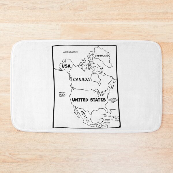 Item preview, North America Map Cartoon Style – Educational & Fun designed and sold by mashmosh.
