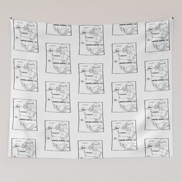 Item preview, North America Map Cartoon Style – Educational & Fun designed and sold by mashmosh.
