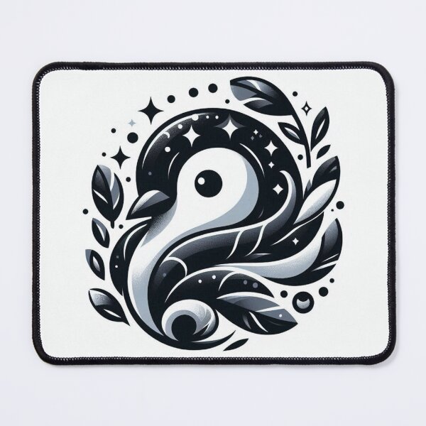 Item preview, Cute Celestial Penguin Black and White Illustration designed and sold by BigBlueArt.