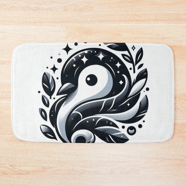 Item preview, Cute Celestial Penguin Black and White Illustration designed and sold by BigBlueArt.