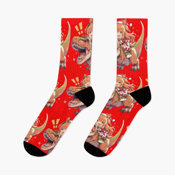 Artikelvorschau, Mayano Top Gun Uma Musume Pretty Derby Chibi Girls Riding T-Rex Christmas Santa Festive entworfen und verkauft von HumbertoValveno.
