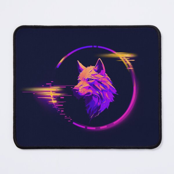 Item preview, Cyber Wolf Glitch – Neon Futuristic Wolf Head designed and sold by Ivy-Triggs.
