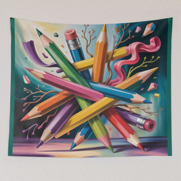 Item preview, Аbstract composition of various colored pencils. designed and sold by Lilashakti ⭐️ ⭐️ ⭐️ ⭐️ ⭐️.