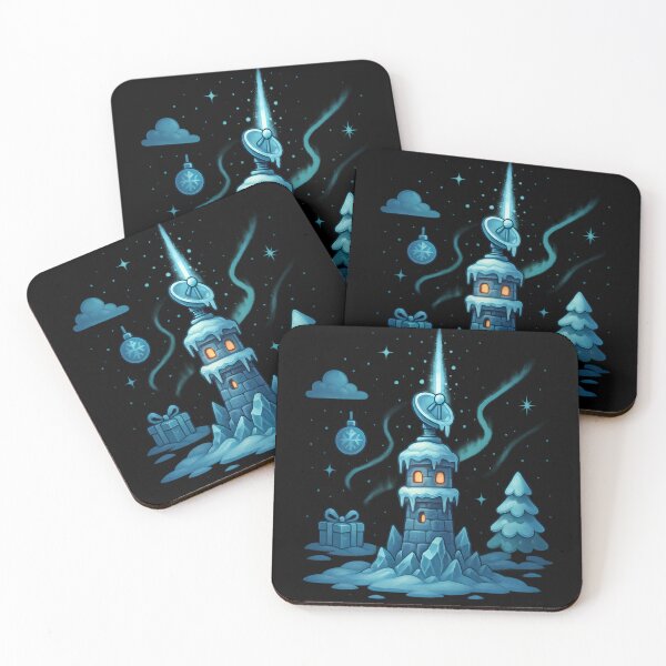 Item preview, CryoSignal Tower – Frozen Christmas Signal Beacon Fantasy Winter Art designed and sold by Lurixo.