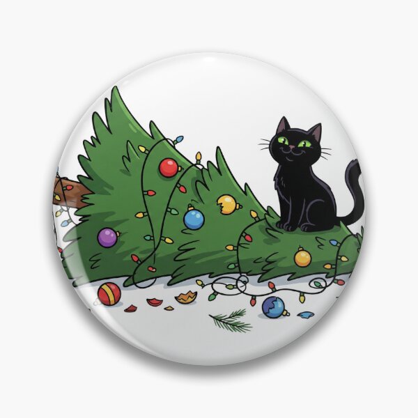 Item preview, Mission Accomplished - Funny Cat Destroying Christmas Tree designed and sold by BKPrintDesing.