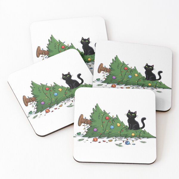 Item preview, Mission Accomplished - Funny Cat Destroying Christmas Tree designed and sold by BKPrintDesing.