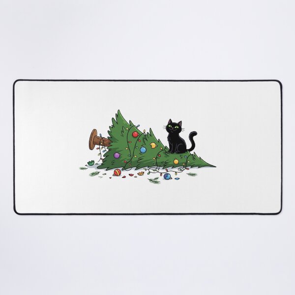 Item preview, Mission Accomplished - Funny Cat Destroying Christmas Tree designed and sold by BKPrintDesing.