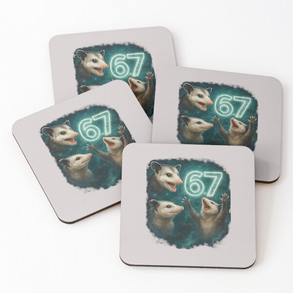 Item preview, Opossum Six Seven 6 7 Meme Possum Howling at The Moon 67 designed and sold by MabelWells.