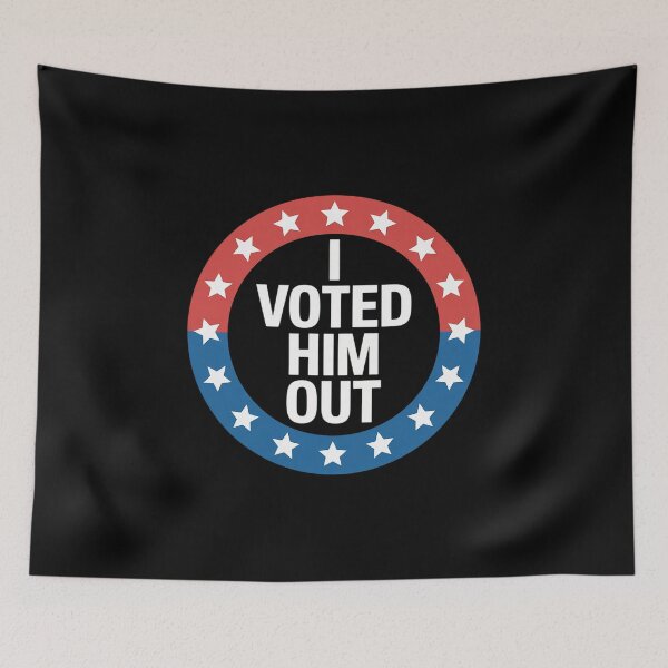 Item preview, I Voted Him Out Anti Trump Red White & Blue Voting Sticker  designed and sold by khorbiasieno.