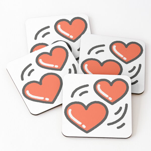 Item preview, Cute Wiggly Hearts Love Illustration – Minimal Romantic Aesthetic Design designed and sold by Rangmanch.