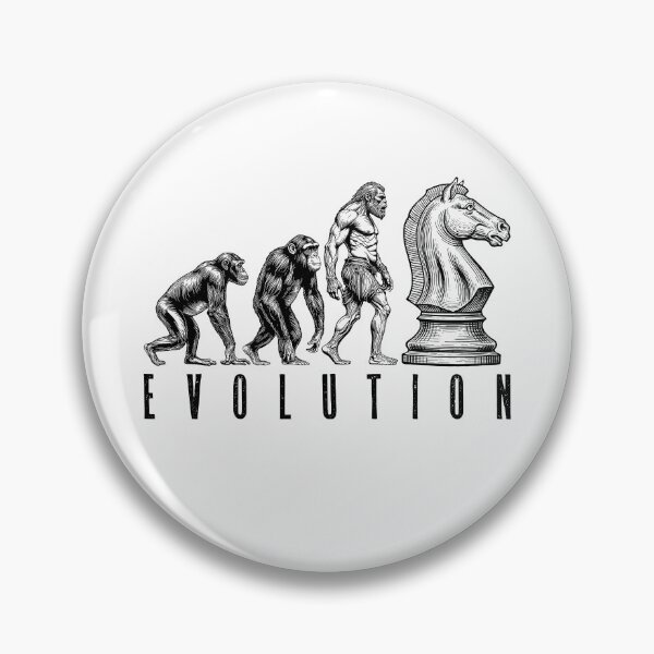 Item preview, Chess Player Evolution Funny Ape Neanderthal Caveman Knight designed and sold by GrandeDuc.