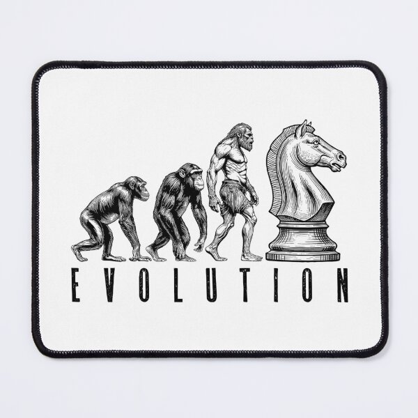 Item preview, Chess Player Evolution Funny Ape Neanderthal Caveman Knight designed and sold by GrandeDuc.
