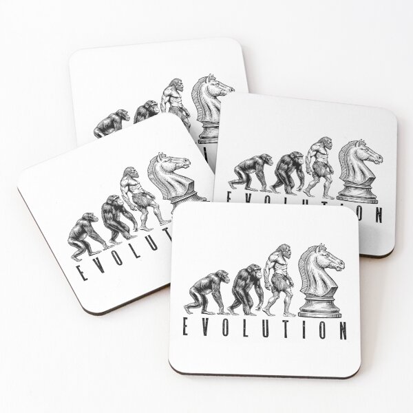 Item preview, Chess Player Evolution Funny Ape Neanderthal Caveman Knight designed and sold by GrandeDuc.