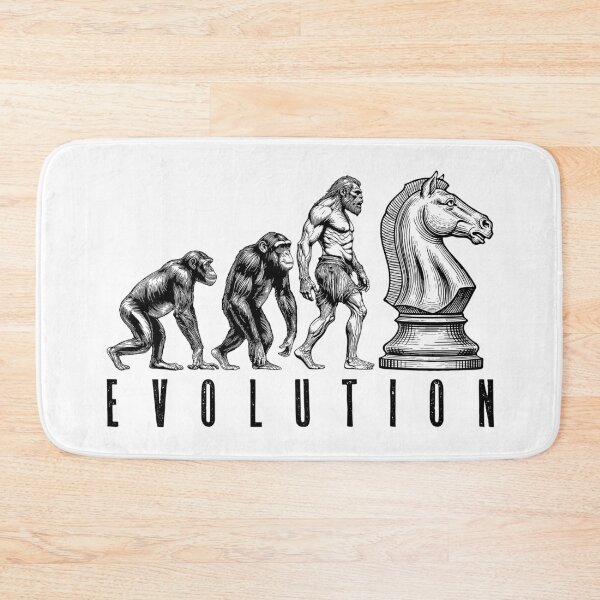 Item preview, Chess Player Evolution Funny Ape Neanderthal Caveman Knight designed and sold by GrandeDuc.
