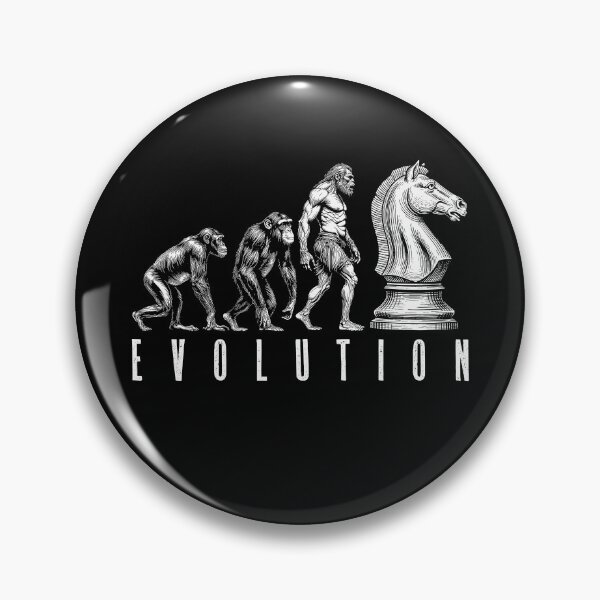 Item preview, Chess Player Evolution Funny Ape Neanderthal Caveman Knight designed and sold by GrandeDuc.