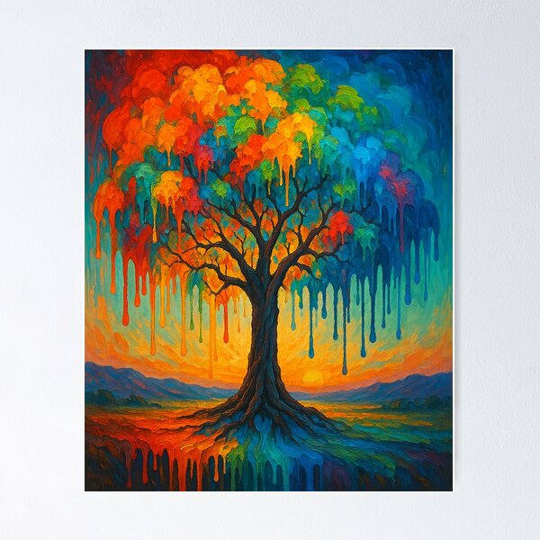 Item preview, Drippy Vibrant Tree of Life designed and sold by alw951.