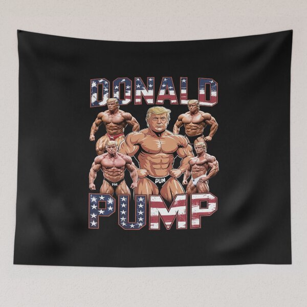 Item preview, Donald Pump Gym Collage Photo Meme Funny designed and sold by AvagondaMind.