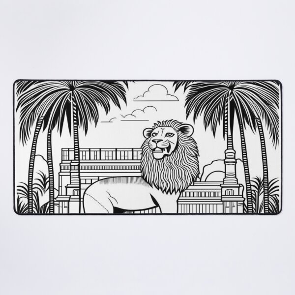 Item preview, Lion of Babylon, palm tree, Mesopotamia designed and sold by Redbdon.