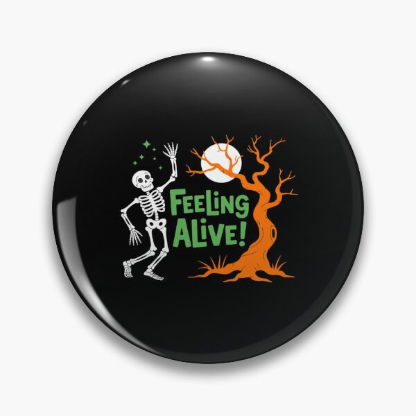 Item preview, Feeling Alive Skeleton Halloween Moon designed and sold by SnackPAC.