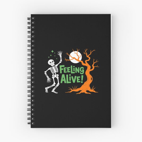 Item preview, Feeling Alive Skeleton Halloween Moon designed and sold by SnackPAC.