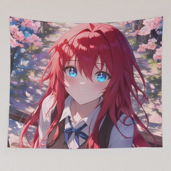 Item preview, Rias Gremory Cherry Blossom High School DxD Anime Girl Japan Spring Pastel Mood designed and sold by HumbertoValveno.