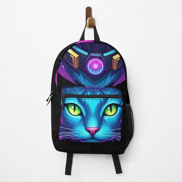 Item preview, Neon Cyber Cat RGB Glow Portrait designed and sold by SoulenCify.