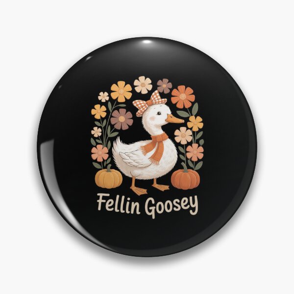 Artikelvorschau, Fellin' Goosey Silly Goose Fall Pumpkin Autumn Thanksgiving entworfen und verkauft von SnackPAC.