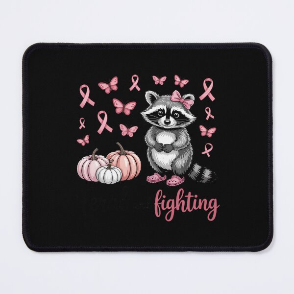 Item preview, Feral and Fighter Raccoon Breast Cancer Awareness designed and sold by SnackPAC.