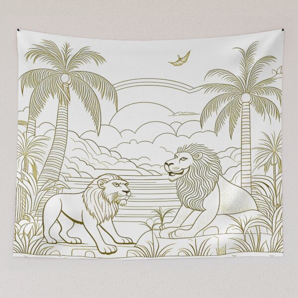 Item preview, Lion of Babylon, palm tree, Mesopotamia designed and sold by Redbdon.