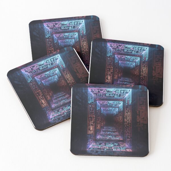 Item preview, 3D Perspectives, Cyberpunk Egyptian Hieroglyphics, Symmetrical Textures (image size 8320x12480) designed and sold by Digital-Davinci.