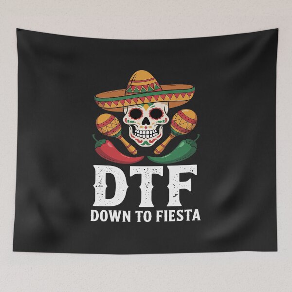 Item preview, Down To Fiesta Funny Mexican Party Skull Funny Cinco De Mayo designed and sold by AvagondaMind.