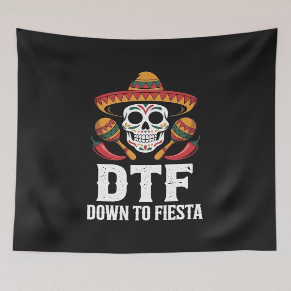 Item preview, Down To Fiesta Funny Mexican Skull Cinco De Mayo designed and sold by AvagondaMind.