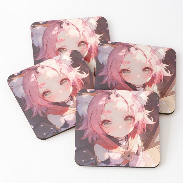 Item preview, Sakura Whisper Diona Genshin Impact Anime Girl Cute Pastel Spring Charm designed and sold by HumbertoValveno.