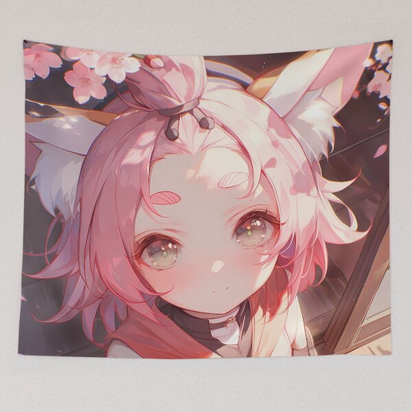 Item preview, Sakura Whisper Diona Genshin Impact Anime Girl Cute Pastel Spring Charm designed and sold by HumbertoValveno.
