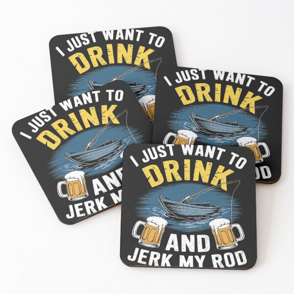 Item preview, Drink Beer And Jerk My Rod Fishing Drinking Fisherman Angler designed and sold by AvagondaMind.