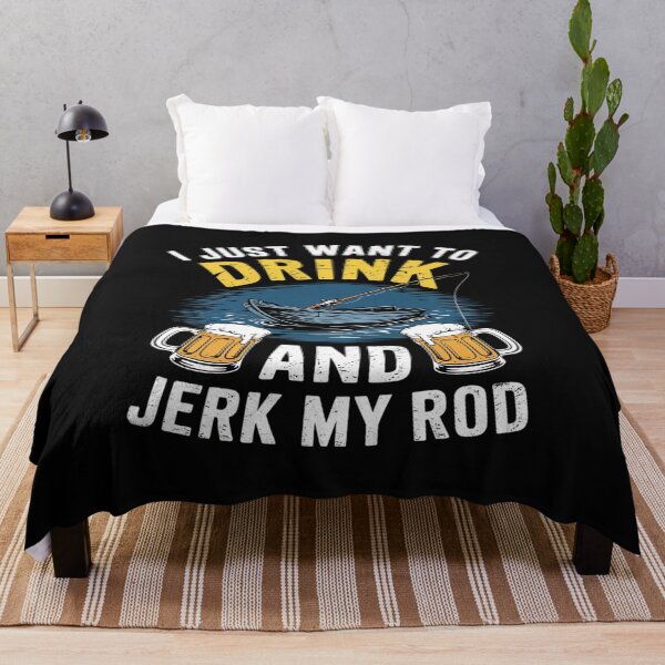 Item preview, Drink Beer And Jerk My Rod Fishing Drinking Fisherman Angler designed and sold by AvagondaMind.