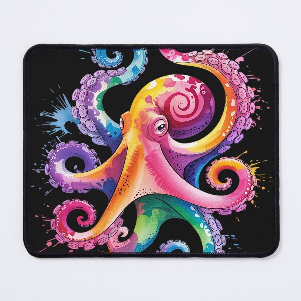 Item preview, Dripping Rainbow Octopus psychedelic Colorful Octopus designed and sold by AvagondaMind.