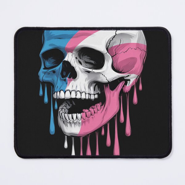 Item preview, Dripping Transgender Pride Skull Trans designed and sold by AvagondaMind.