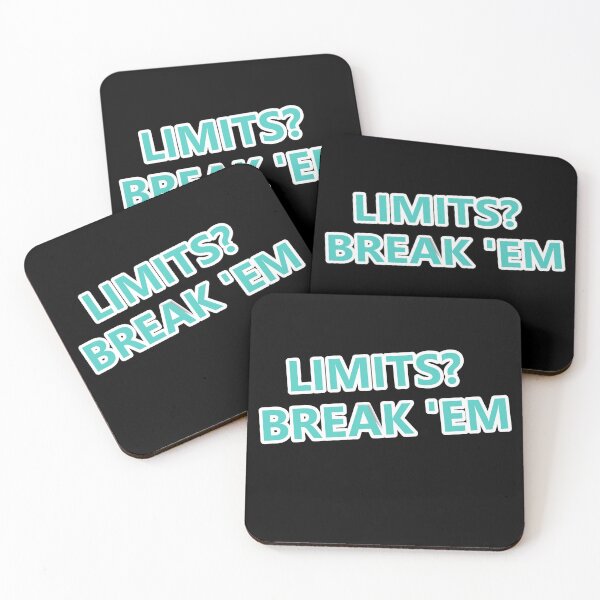 Item preview, LIMITS? BREAK 'EM - Teal Motivational Fitness designed and sold by LoveDesignMania.