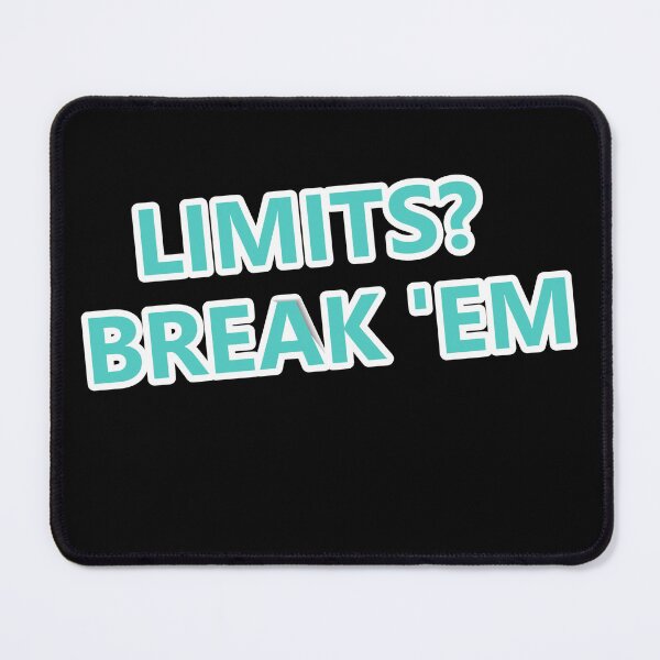 Item preview, LIMITS? BREAK 'EM - Teal Motivational Fitness designed and sold by LoveDesignMania.