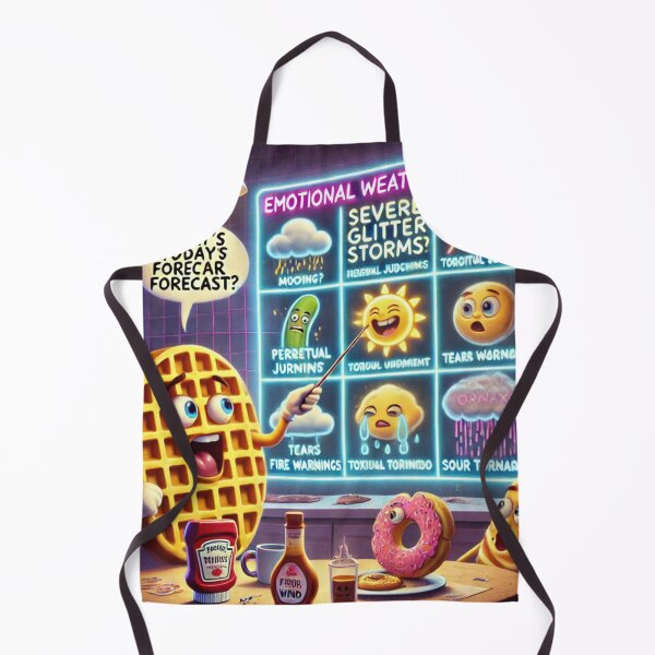 Item preview, Emotional Weather Report – Funny Waffle Forecast Meme Art designed and sold by ComedyInkFactor.