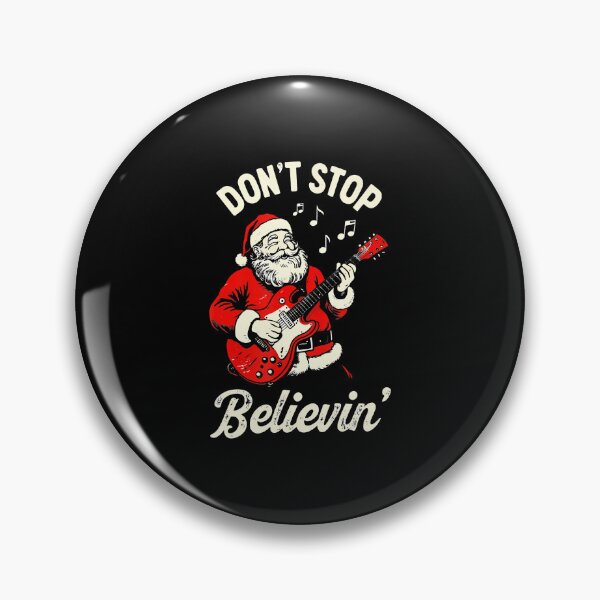 Item preview, Don'T Stop Believing Funny Santa Playing Guitar Christmas designed and sold by ElaineEsther.