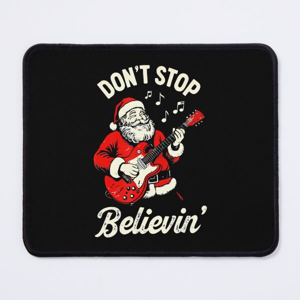 Item preview, Don'T Stop Believing Funny Santa Playing Guitar Christmas designed and sold by ElaineEsther.