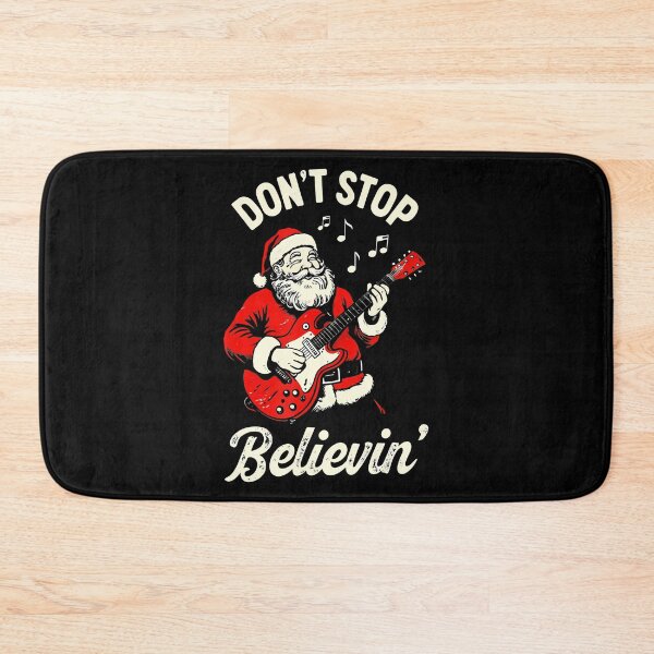 Item preview, Don'T Stop Believing Funny Santa Playing Guitar Christmas designed and sold by ElaineEsther.