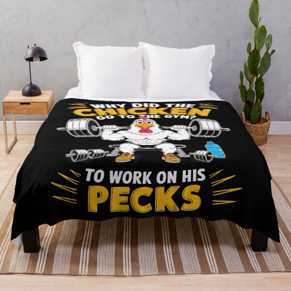 Item preview, Why Did The Chicken Go To The Gym To Work On His Pecks designed and sold by DonnieSandra.