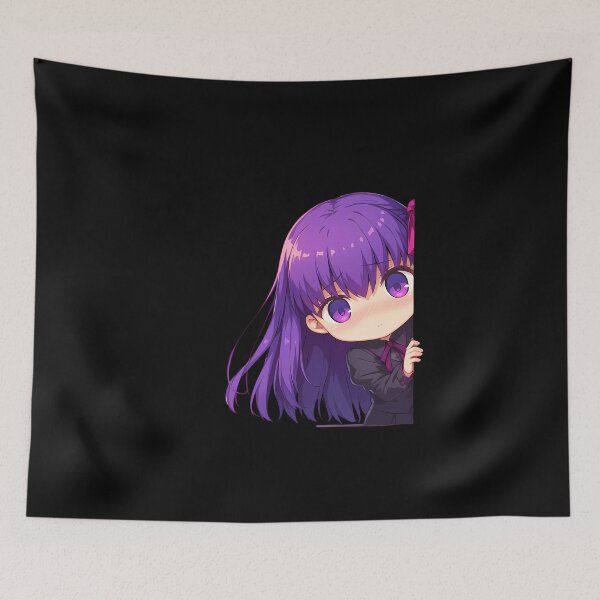 Item preview, Sakura Matou Fate Stay Night Anime Girl Chibi Kawaii Peeker designed and sold by HumbertoValveno.