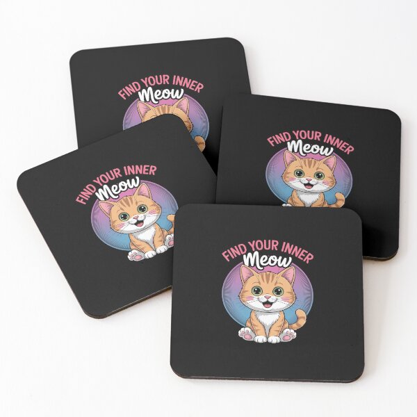 Item preview, Find Your Inner Meow Zen Feline Apparel for Cat Lovers designed and sold by LittleDame.