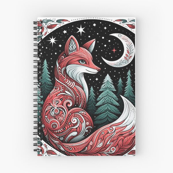 Item preview, Celestial Red Fox Woodland Night Illustration designed and sold by BigBlueArt.