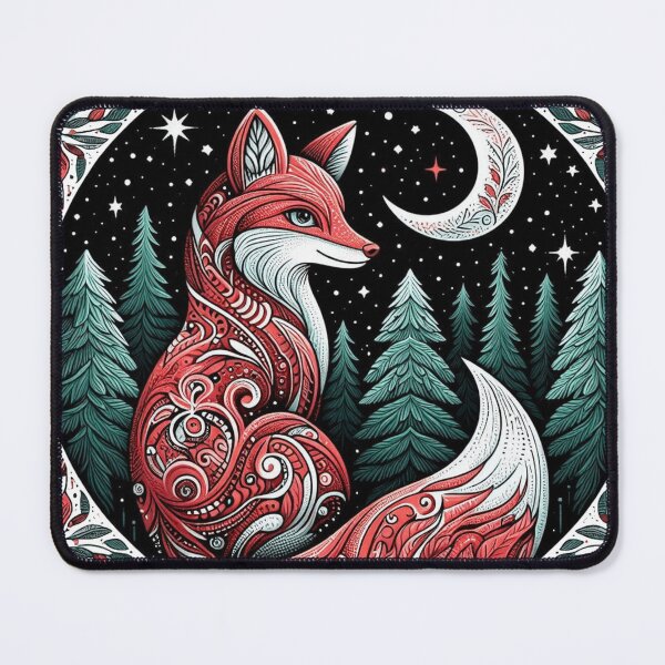 Item preview, Celestial Red Fox Woodland Night Illustration designed and sold by BigBlueArt.
