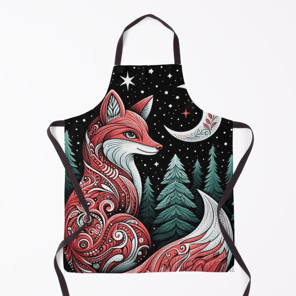 Item preview, Celestial Red Fox Woodland Night Illustration designed and sold by BigBlueArt.